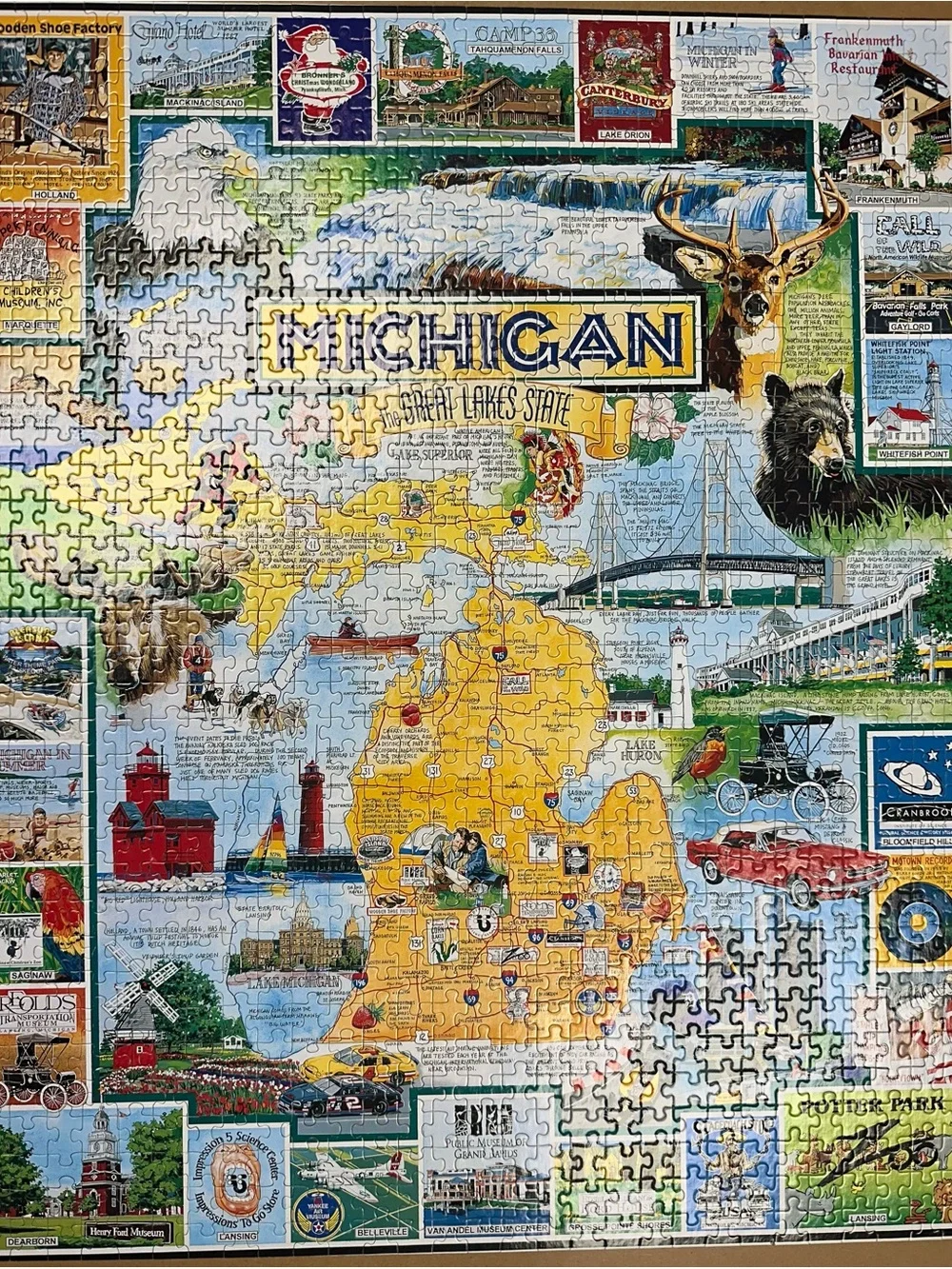 White Mountain - Michigan Great Lake State -1000 Piece Puzzle 1997 100% Complete